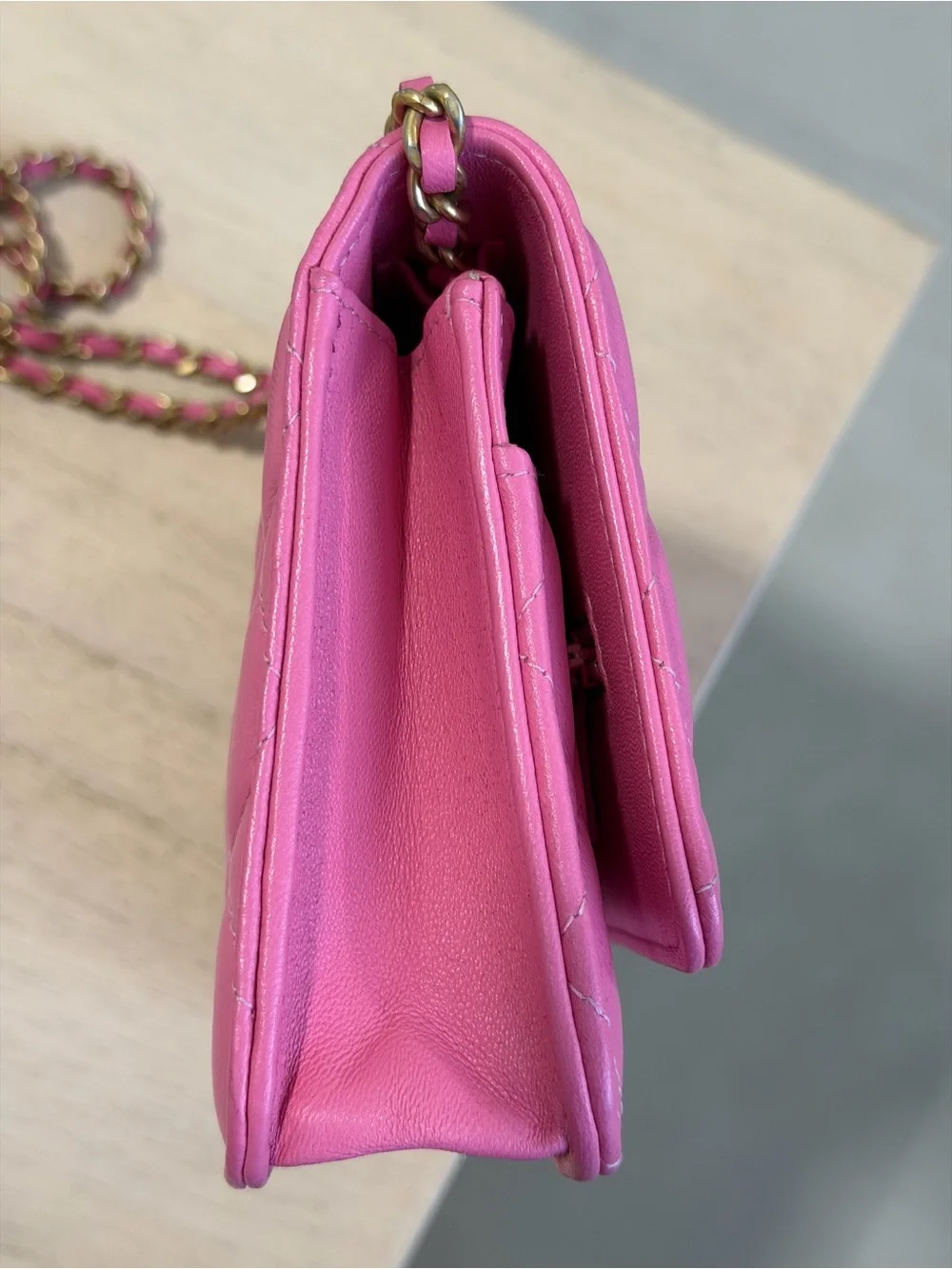 CHANEL Pearl Crush Wallet on Chain Lambskin